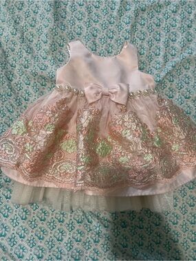 Dudu Cream | Dresses | Baby Girl Green Daisy Dudu Cream Tutu Dress Tulle Sleeveless Size 9 24m